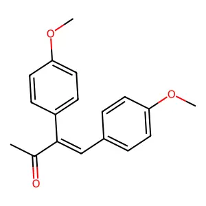 Compound C18H18O3 structure