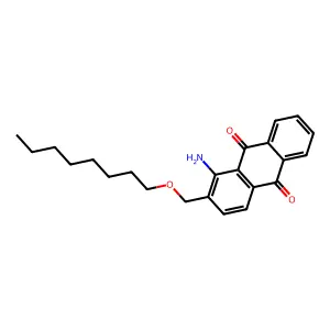 Anthracene-9,10-dione, 1-amino-2-(octoxymethyl)- structure