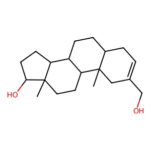(5S,8R,9S,10S,13S,14S,17S)-2-(hydroxymethyl)-10,13-dimethyl-4,5,6,7,8,9,11,12,14,15,16,17-dodecahydro-1H-cyclopenta[a]phenanthren-17-ol structure