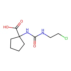 1-(2-chloroethylcarbamoylamino)cyclopentane-1-carboxylic acid structure
