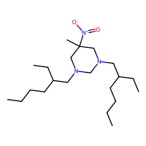 1,3-Bis(2-ethylhexyl)hexahydro-5-methyl-5-nitropyrimidine structure