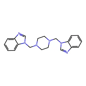 1,1'-(1,4-Piperazinediylbis(methylene))bis-1H-benzimidazole structure
