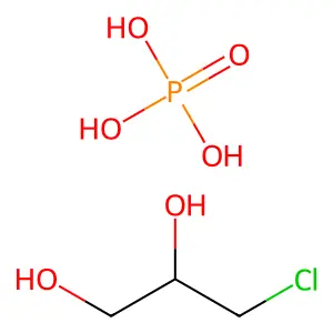 1,2-Propanediol, 3-chloro-, phosphate structure