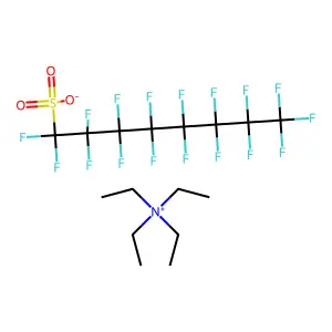 1,1,2,2,3,3,4,4,5,5,6,6,7,7,8,8,8-heptadecafluorooctane-1-sulfonate;tetraethylazanium structure