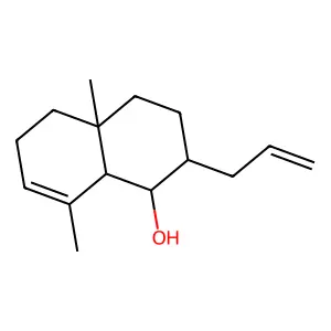 1,2,3,4,4a,5,6,8a-Octahydro-4a,8-dimethyl-2-(2-propenyl)-1-naphthalenol structure