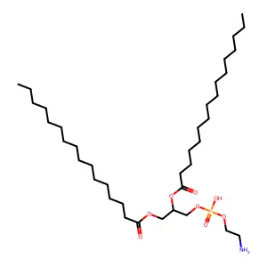 [3-[2-aminoethoxy(hydroxy)phosphoryl]oxy-2-hexadecanoyloxypropyl] hexadecanoate structure