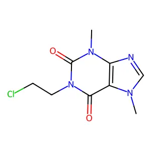 1-(2-Chloroethyl)-3,7-dimethylxanthine structure