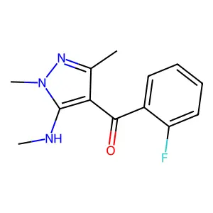 [1,3-dimethyl-5-(methylamino)pyrazol-4-yl]-(2-fluorophenyl)methanone structure