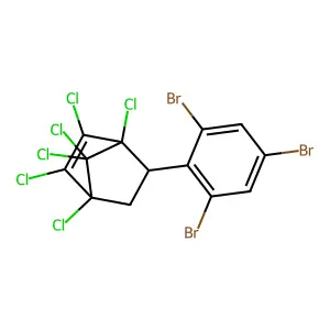 1,2,3,4,7,7-hexachloro-5-(2,4,6-tribromophenyl)bicyclo[2.2.1]hept-2-ene structure