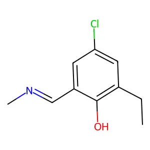 4-Chloro-6-ethyl-alpha-(methylimino)-o-cresol structure