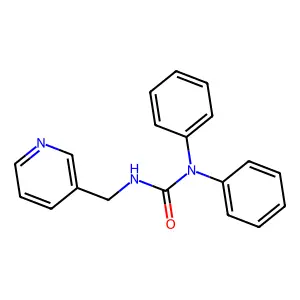 1,1-diphenyl-3-(pyridin-3-ylmethyl)urea structure