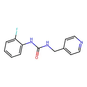 1-(2-fluorophenyl)-3-(pyridin-4-ylmethyl)urea structure