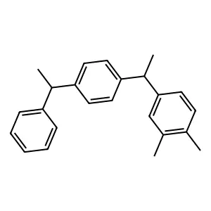 1,2-dimethyl-4-[1-[4-(1-phenylethyl)phenyl]ethyl]benzene structure