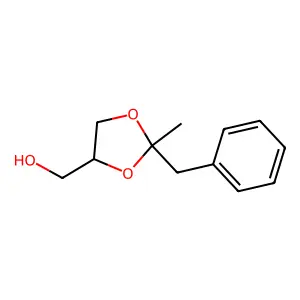 (2-benzyl-2-methyl-1,3-dioxolan-4-yl)methanol structure