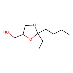 (2-butyl-2-ethyl-1,3-dioxolan-4-yl)methanol structure