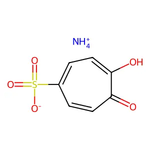 azanium 4-hydroxy-5-oxocyclohepta-1,3,6-triene-1-sulfonate structure