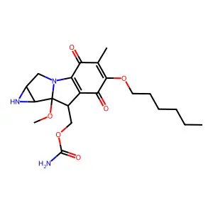 7-Hexyloxy-7-demethoxymitomycin A structure