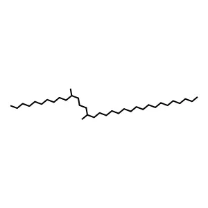 11,15-Dimethyltritriacontane structure