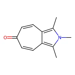 1,2,3-trimethylcyclohepta[c]pyrrol-6-one structure