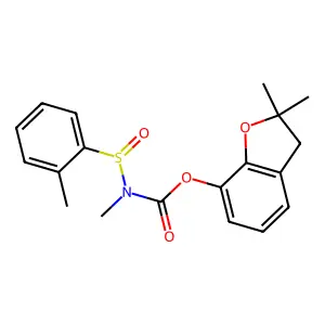 (2,2-dimethyl-3H-1-benzofuran-7-yl) N-methyl-N-(2-methylphenyl)sulfinylcarbamate structure