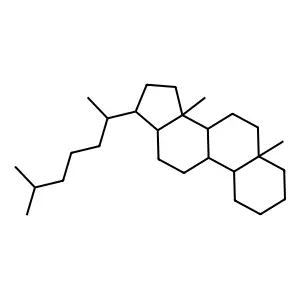 (5S,8S,9S,10S,14S)-5,14-dimethyl-17-(6-methylheptan-2-yl)-2,3,4,6,7,8,9,10,11,12,13,15,16,17-tetradecahydro-1H-cyclopenta[a]phenanthrene structure