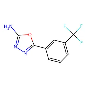 5-[3-(trifluoromethyl)phenyl]-1,3,4-oxadiazol-2-amine structure