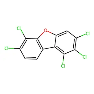 1,2,3,6,7-PENTACHLORODIBENZOFURAN structure
