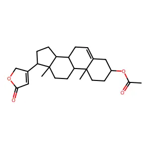[10,13-dimethyl-17-(5-oxo-2H-furan-3-yl)-2,3,4,7,8,9,11,12,14,15,16,17-dodecahydro-1H-cyclopenta[a]phenanthren-3-yl] acetate structure