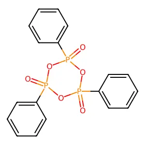 1,3,5,2,4,6-Trioxatriphosphorinane, 2,4,6-triphenyl-, 2,4,6-trioxide structure