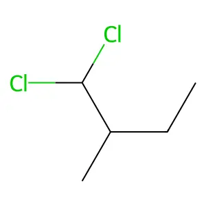 1,1-Dichloro-2-methylbutane structure