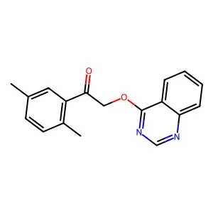 1-(2,5-dimethylphenyl)-2-quinazolin-4-yloxyethanone structure