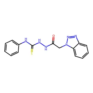 1-[[2-(benzotriazol-1-yl)acetyl]amino]-3-phenylthiourea structure
