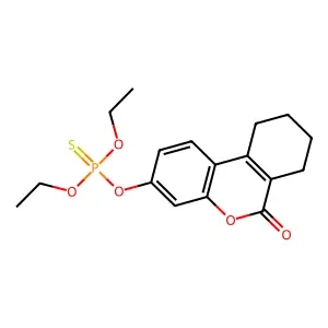 3-diethoxyphosphinothioyloxy-7,8,9,10-tetrahydrobenzo[c]chromen-6-one structure