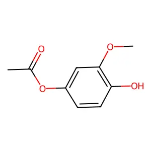 (4-hydroxy-3-methoxyphenyl) acetate structure