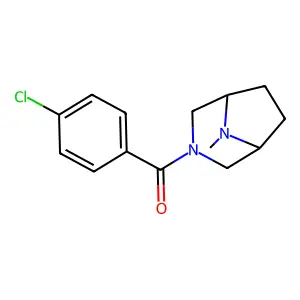 (4-chlorophenyl)-(8-methyl-3,8-diazabicyclo[3.2.1]octan-3-yl)methanone structure