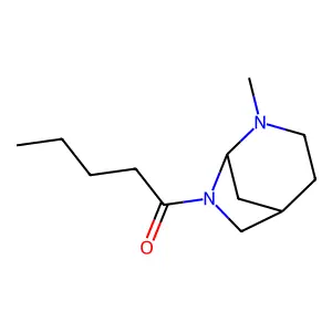 1-(2-methyl-2,7-diazabicyclo[3.2.1]octan-7-yl)pentan-1-one structure
