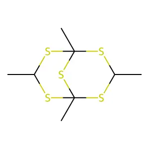 1,3,5,7-Tetramethyl-2,4,6,8,9-pentathiabicyclo[3.3.1]nonane structure