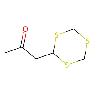 1-(1,3,5-trithian-2-yl)propan-2-one structure