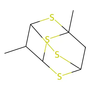 1,10-dimethyl-2,4,6,8-tetrathiatricyclo[3.3.1.13,7]decane structure