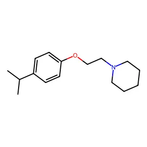 1-[2-(4-propan-2-ylphenoxy)ethyl]piperidine structure