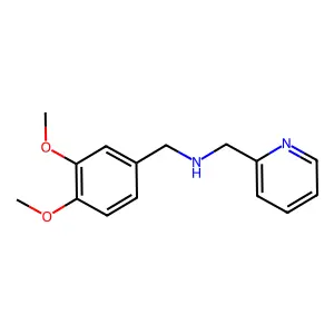 1-(3,4-dimethoxyphenyl)-N-(pyridin-2-ylmethyl)methanamine structure