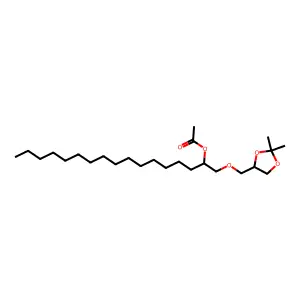 1-[(2,2-dimethyl-1,3-dioxolan-4-yl)methoxy]heptadecan-2-yl acetate structure