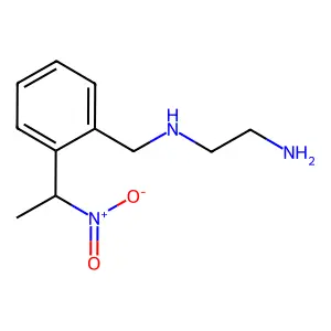 N'-[[2-(1-nitroethyl)phenyl]methyl]ethane-1,2-diamine structure
