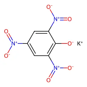 Picric acid, potassium salt structure