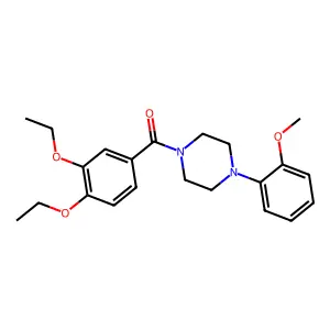 1-(3,4-DIETHOXYBENZOYL)-4-(2-METHOXYPHENYL)PIPERAZINE structure