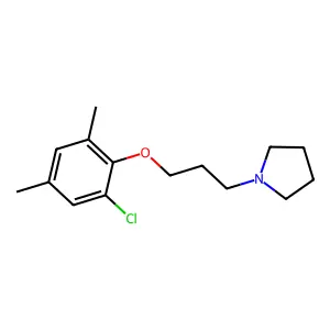 1-[3-(2-chloro-4,6-dimethylphenoxy)propyl]pyrrolidine structure