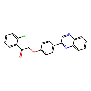 1-(2-chlorophenyl)-2-(4-quinoxalin-2-ylphenoxy)ethanone structure