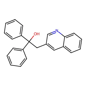 1,1-diphenyl-2-quinolin-3-ylethanol structure