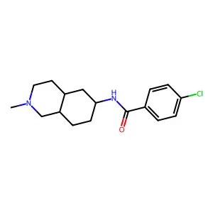 BENZAMIDE, p-CHLORO-N-(DECAHYDRO-2-METHYLISOQUINOLIN-6-YL)-, (Z)- structure
