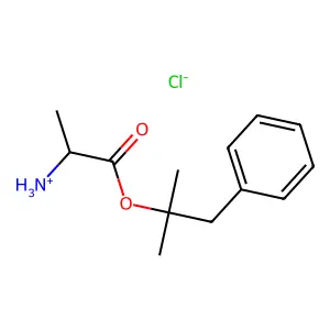[1-(2-methyl-1-phenylpropan-2-yl)oxy-1-oxopropan-2-yl]azanium chloride structure